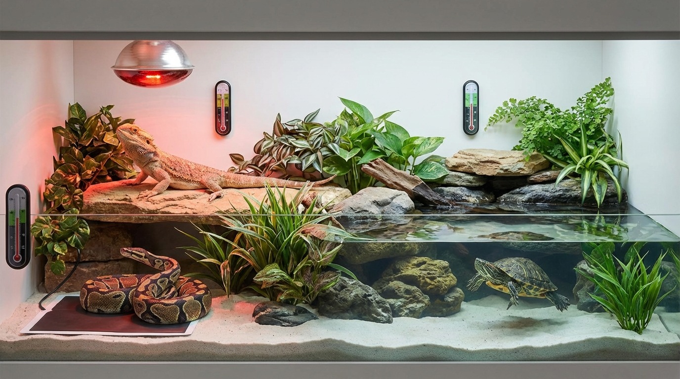 【種類別】爬虫類の適正温度早見リスト