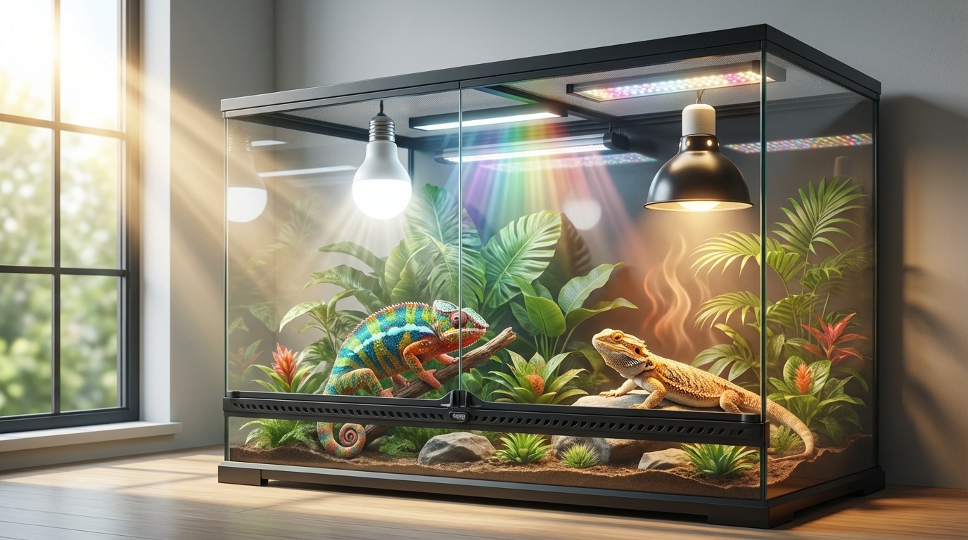 爬虫類が必要とする4種類の光｜LEDだけでは足りない理由