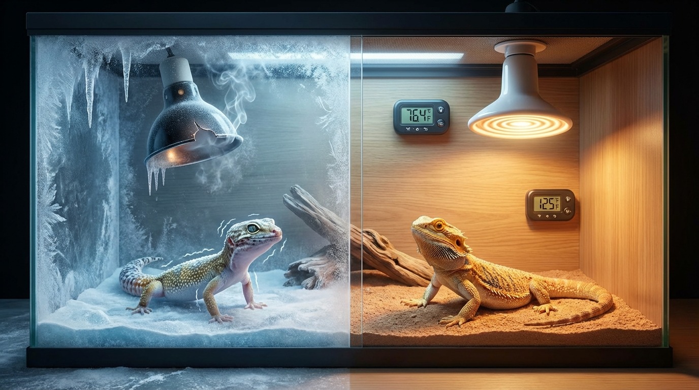 爬虫類の保温でよくある失敗パターンと対処法