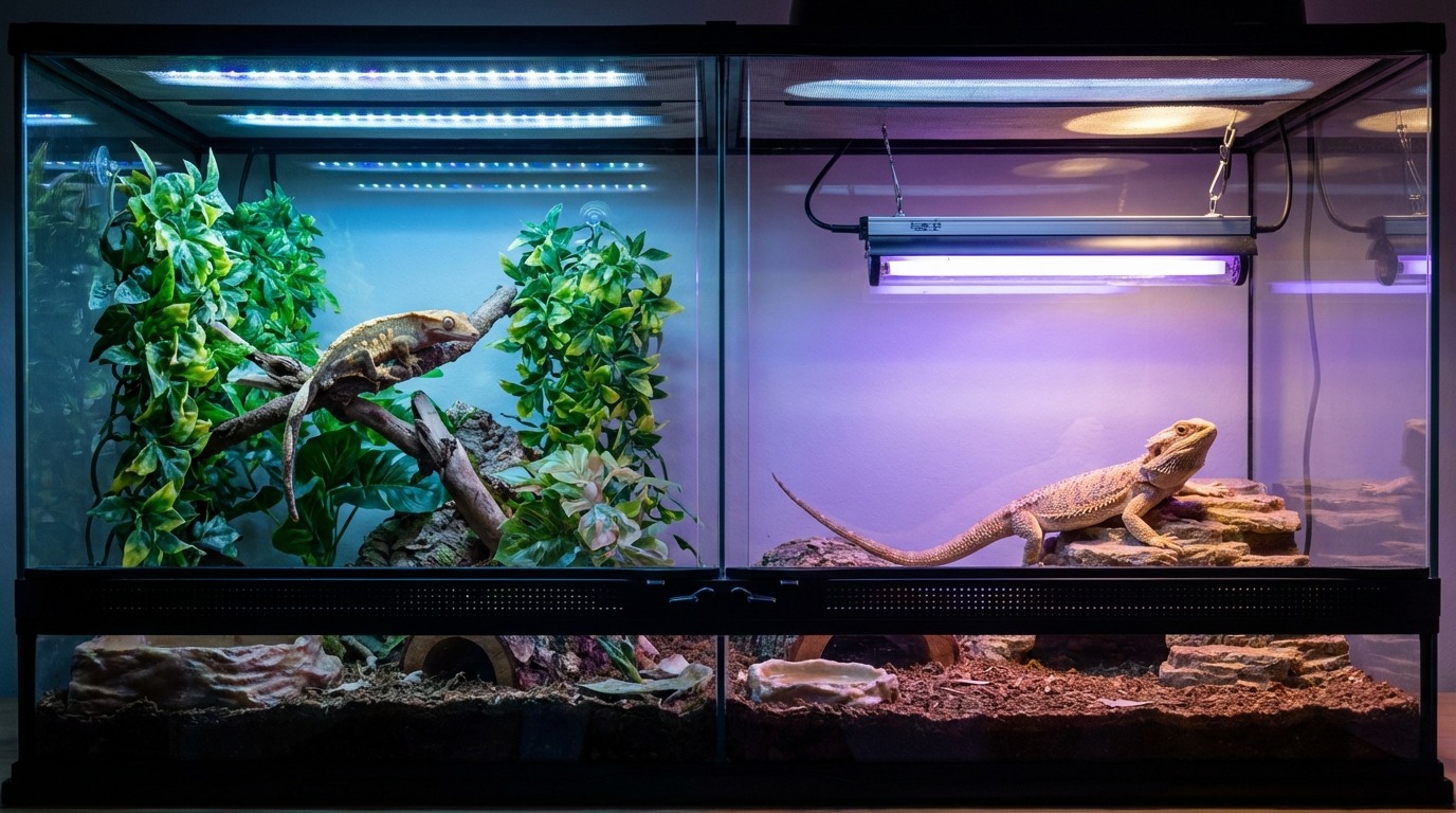 LEDライトだけで飼える爬虫類・紫外線灯が必須な爬虫類