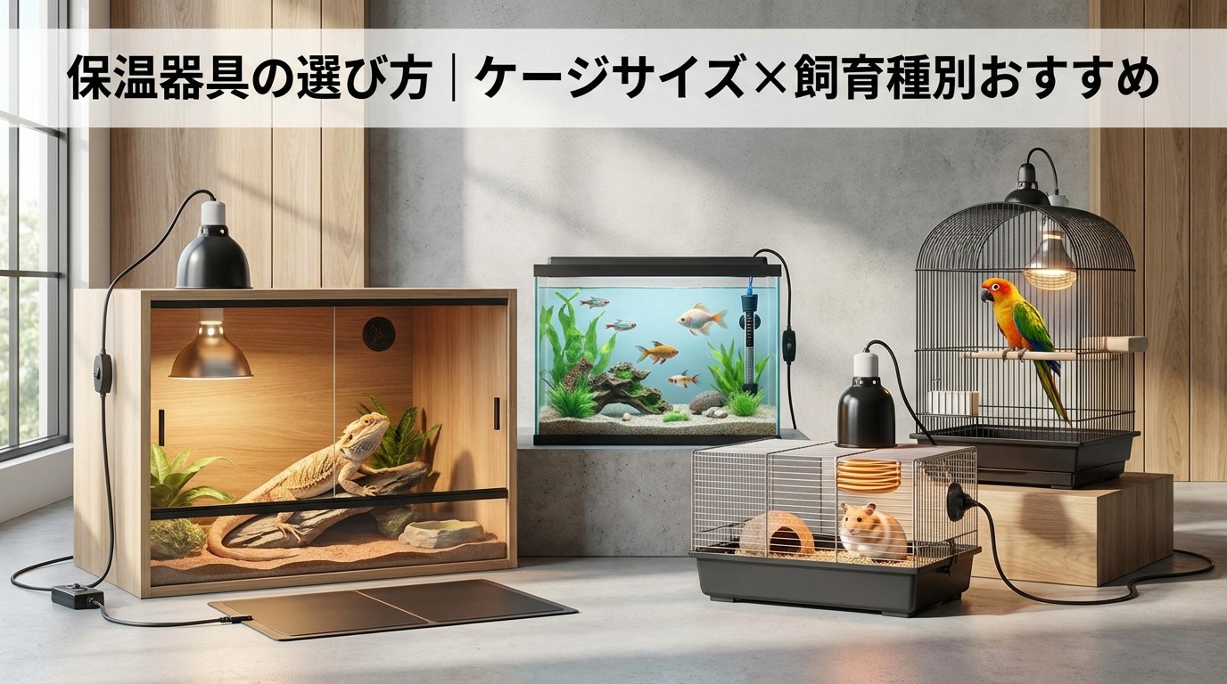 保温器具の選び方|ケージサイズ×飼育種別おすすめ