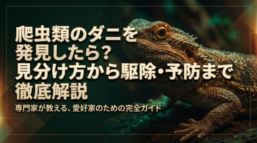 爬虫類のダニを発見したら？見分け方から駆除・予防まで徹底解説