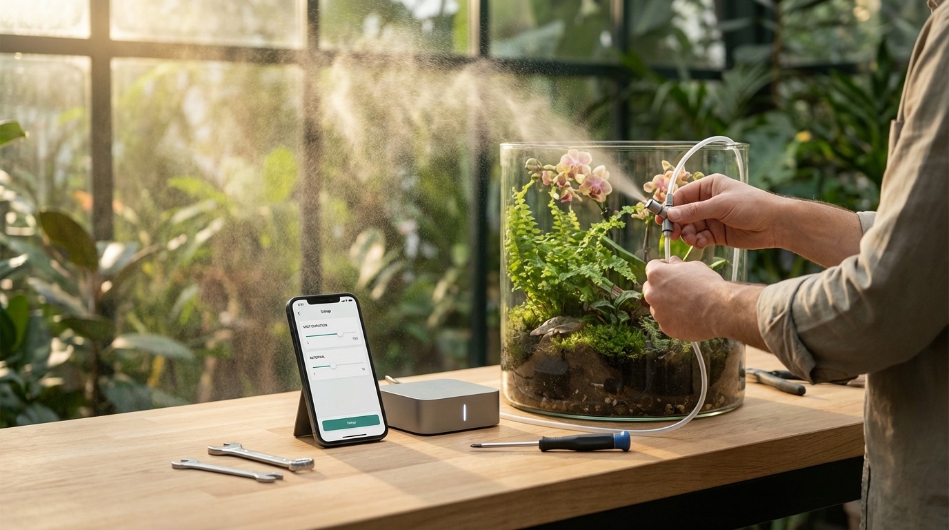 自動霧吹きの設置方法と初期設定の目安