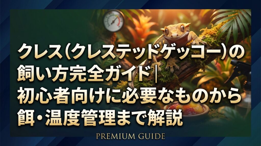 クレス（クレステッドゲッコー）の飼い方完全ガイド｜初心者向けに必要なものから餌・温度管理まで解説