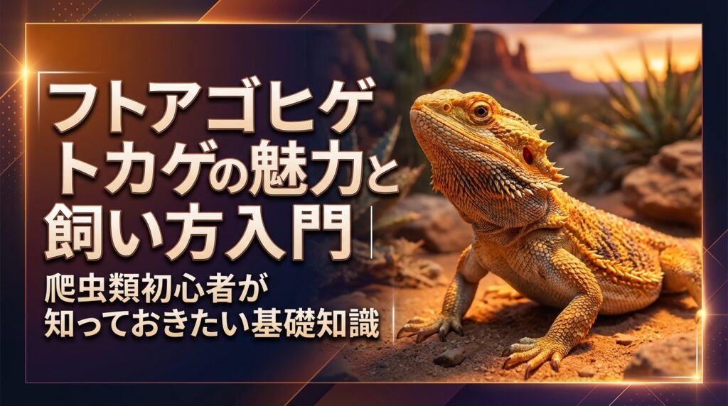 フトアゴヒゲトカゲの魅力と飼い方入門｜爬虫類初心者が知っておきたい基礎知識
