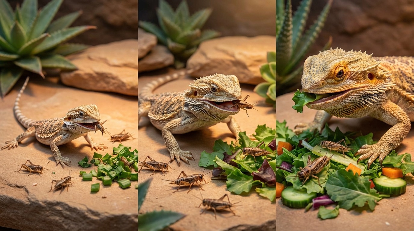 フトアゴヒゲトカゲの餌と与え方｜成長段階別ガイド
