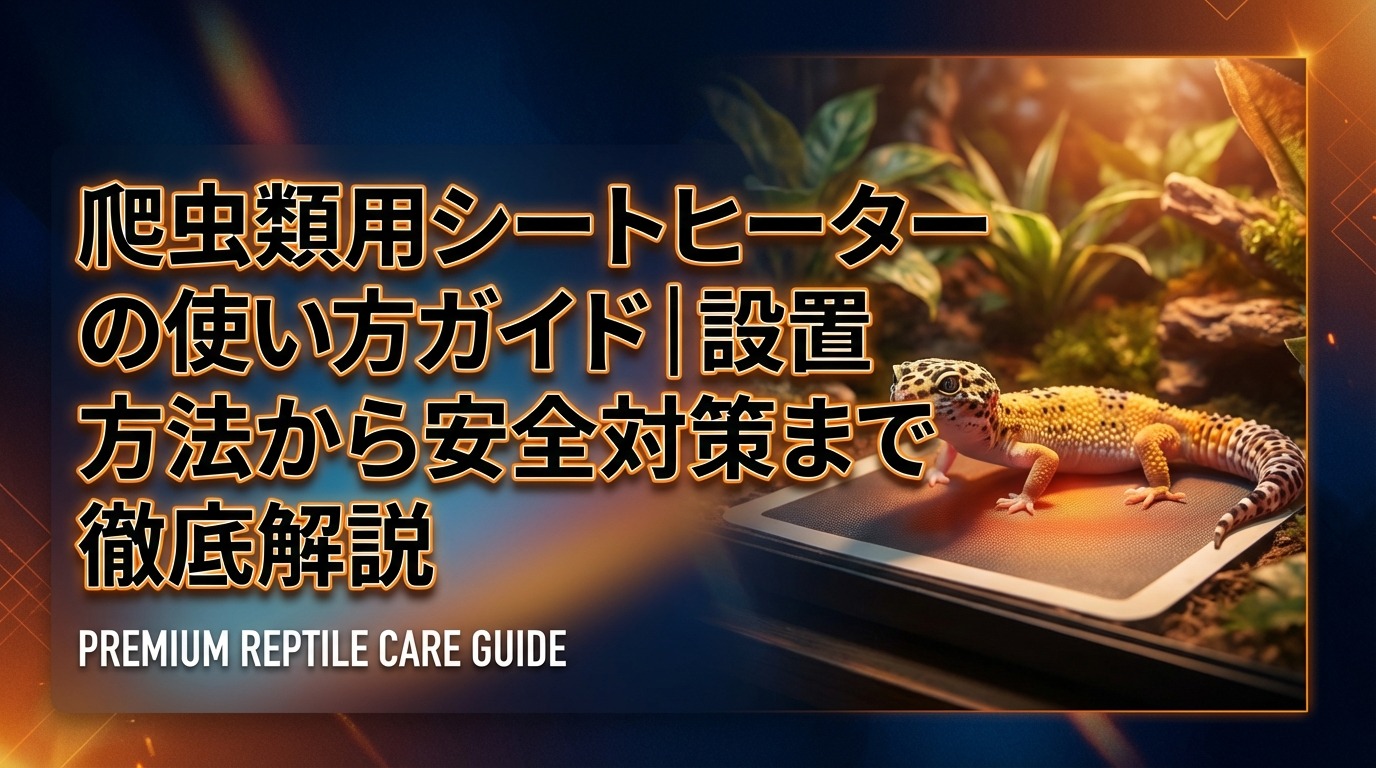 爬虫類用シートヒーターの使い方ガイド|設置方法から安全対策まで徹底解説