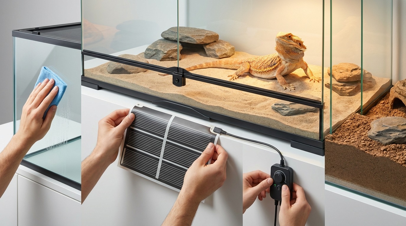 爬虫類用シートヒーターの正しい設置方法【5ステップ】