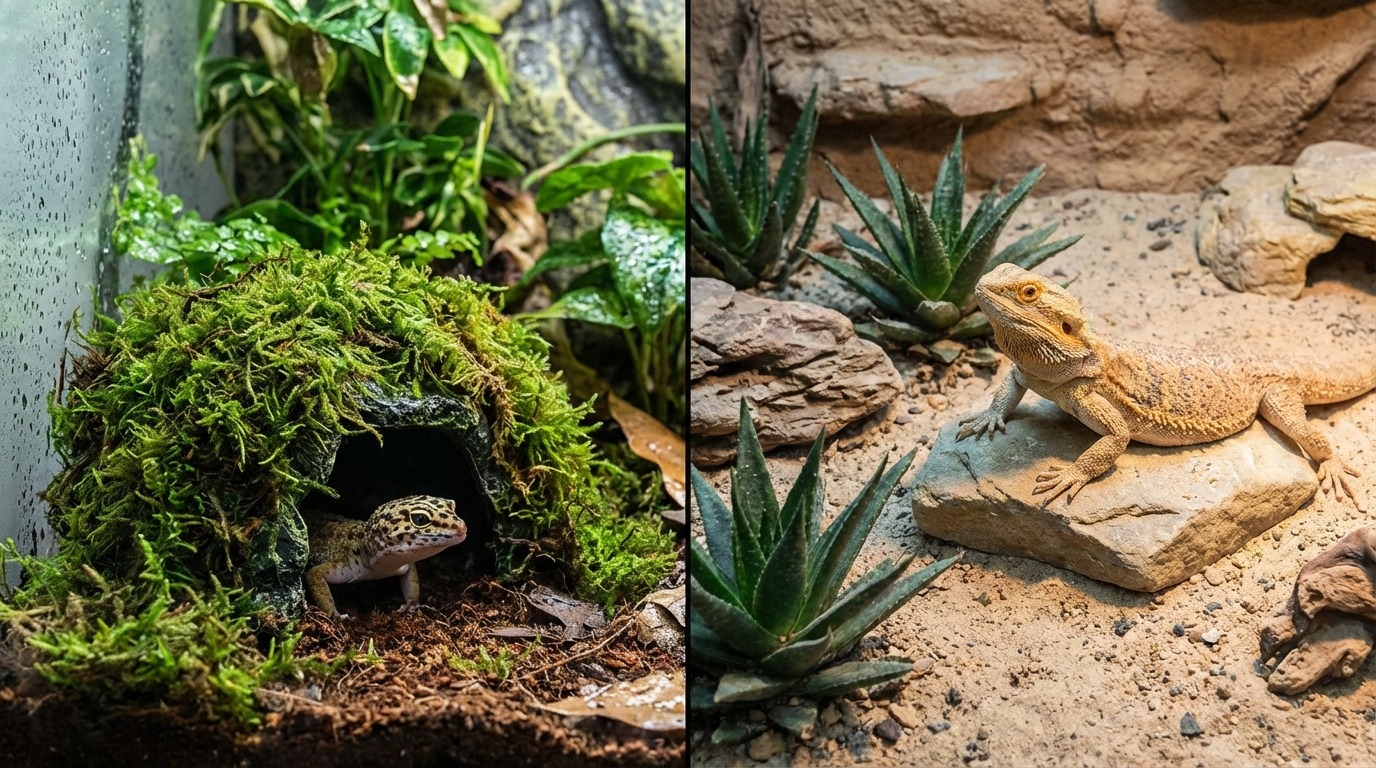 ウェットシェルターが必要な爬虫類・不要な爬虫類一覧