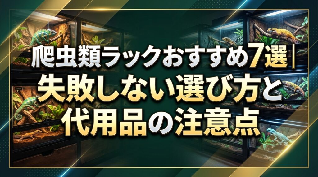 爬虫類ラックおすすめ7選｜失敗しない選び方と代用品の注意点