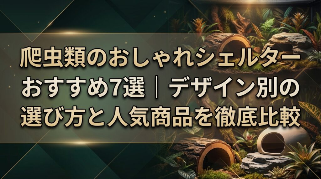 爬虫類のおしゃれシェルターおすすめ7選｜デザイン別の選び方と人気商品を徹底比較