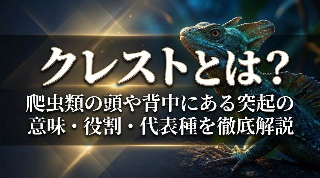 クレストとは？爬虫類の頭や背中にある突起の意味・役割・代表種を徹底解説