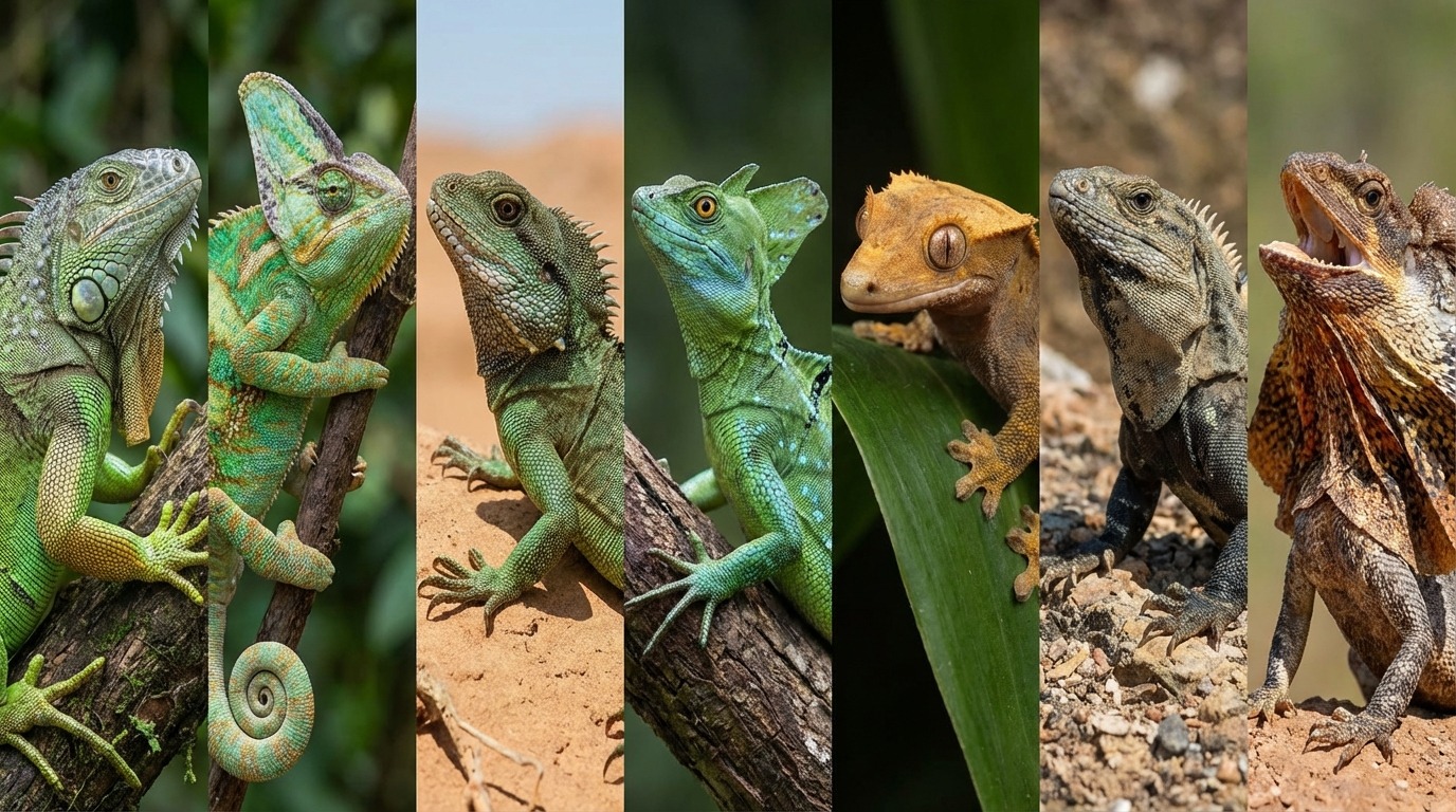 クレストを持つ爬虫類の代表種7選【写真で比較】