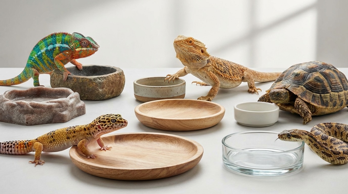 【種類別】爬虫類に合った餌皿の選び方