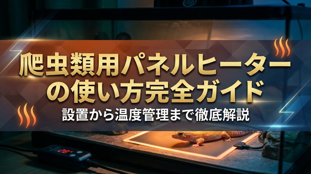 爬虫類用パネルヒーターの使い方完全ガイド｜設置から温度管理まで徹底解説