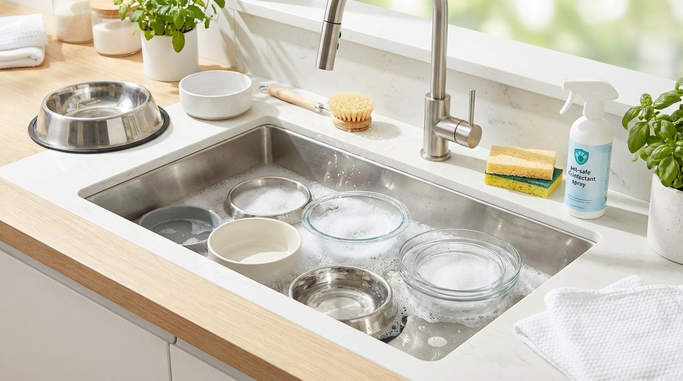 餌皿の洗浄・消毒方法と頻度