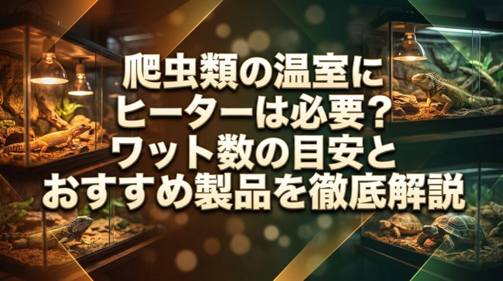 爬虫類の温室にヒーターは必要？ワット数の目安とおすすめ製品を徹底解説