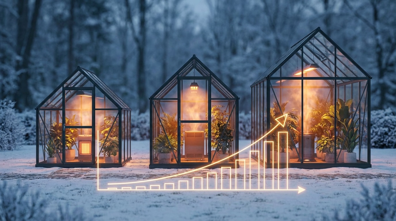 【早見表】温室サイズ別・必要なヒーターのワット数