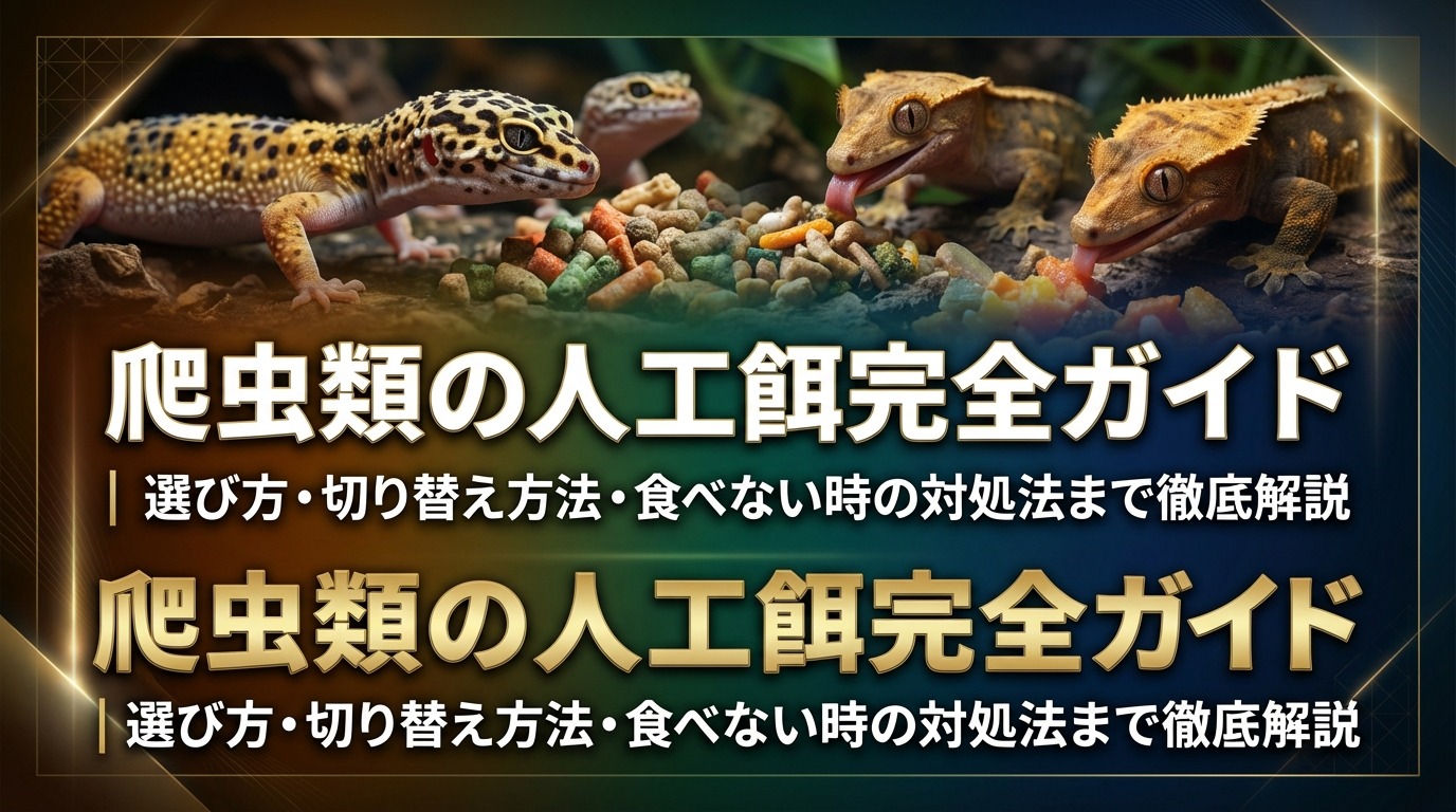 爬虫類の人工餌完全ガイド｜選び方・切り替え方法・食べない時の対処法まで徹底解説