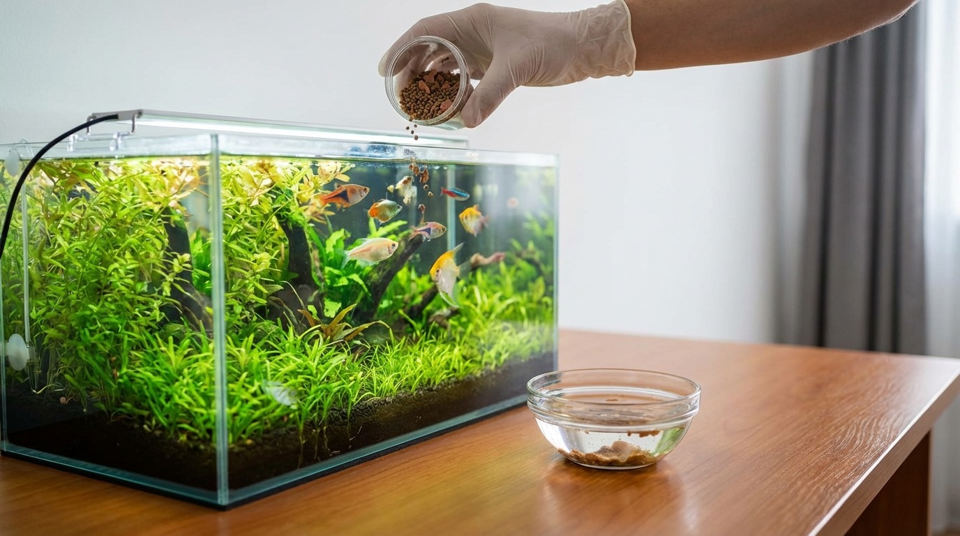 人工餌の正しい与え方｜頻度・量・ふやかし方