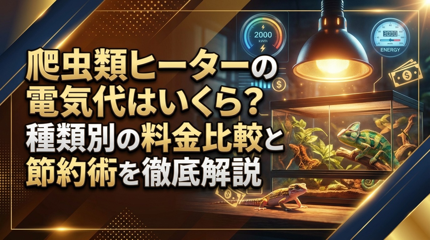 爬虫類ヒーターの電気代はいくら？種類別の料金比較と節約術を徹底解説