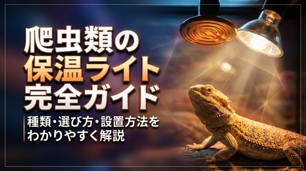 爬虫類の保温ライト完全ガイド｜種類・選び方・設置方法をわかりやすく解説