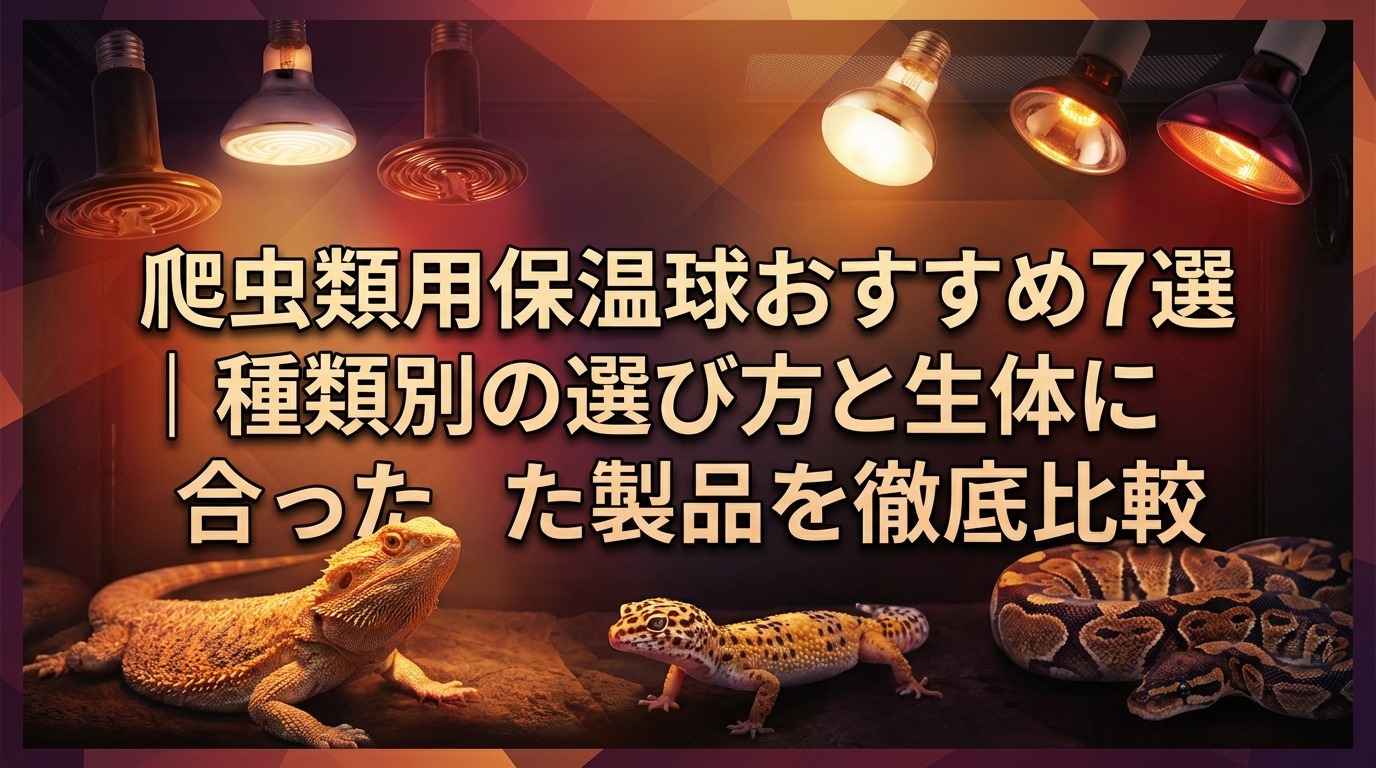 爬虫類用保温球おすすめ7選|種類別の選び方と生体に合った製品を徹底比較