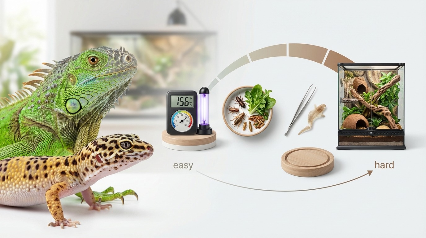 爬虫類ペットの飼育難易度を決める4つの判断基準