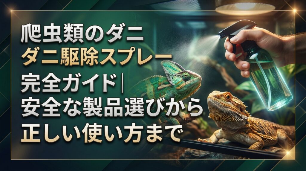 爬虫類のダニ駆除スプレー完全ガイド｜安全な製品選びから正しい使い方まで