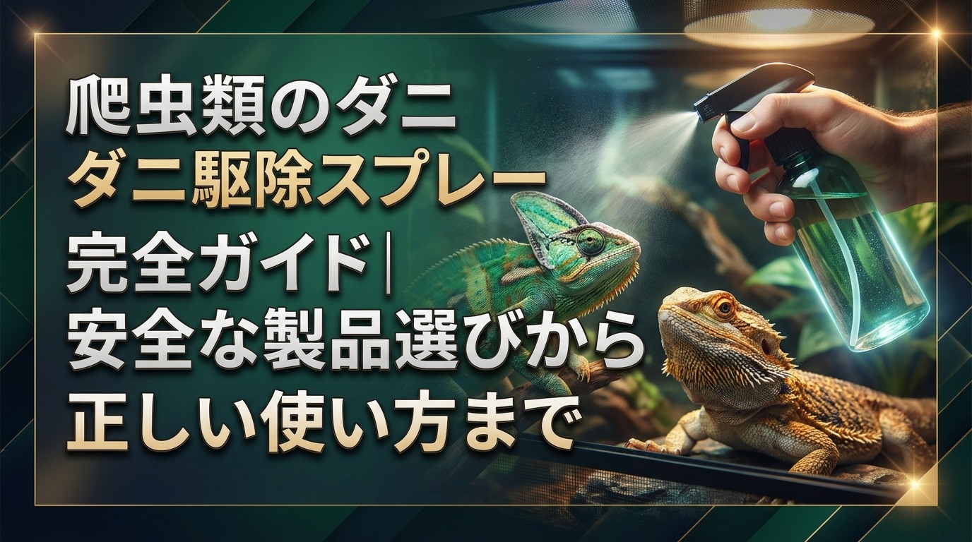 爬虫類のダニ駆除スプレー完全ガイド｜安全な製品選びから正しい使い方まで