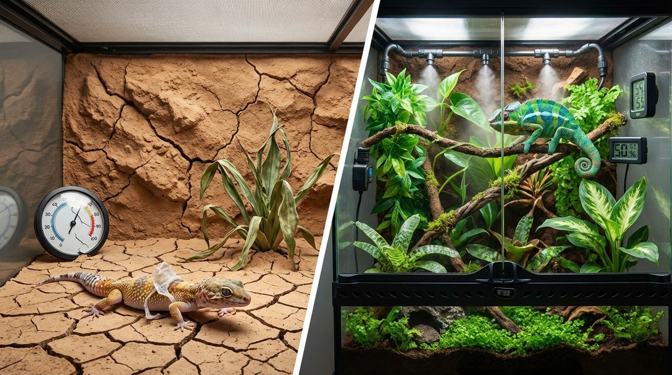 爬虫類の湿度管理でよくある失敗5つと対処法