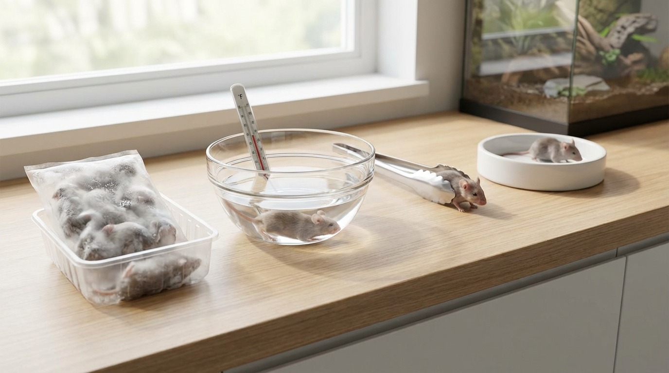 冷凍マウスの解凍方法と与え方【5ステップで解説】