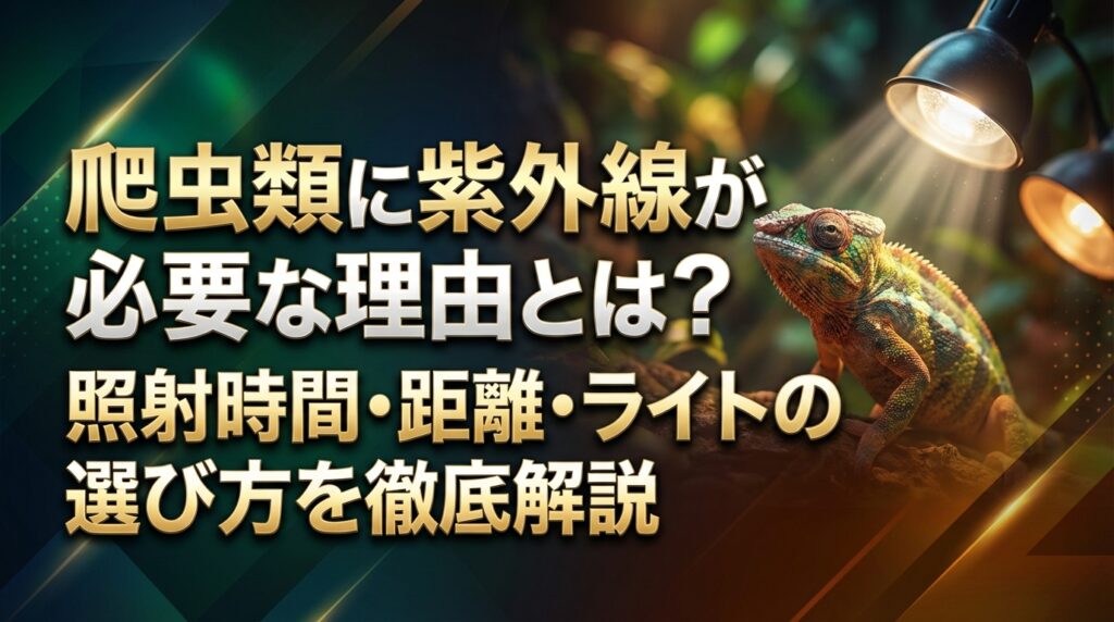 爬虫類に紫外線が必要な理由とは？照射時間・距離・ライトの選び方を徹底解説