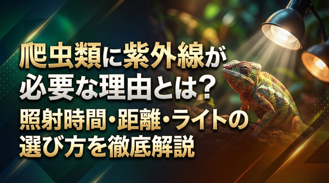 爬虫類に紫外線が必要な理由とは?照射時間・距離・ライトの選び方を徹底解説