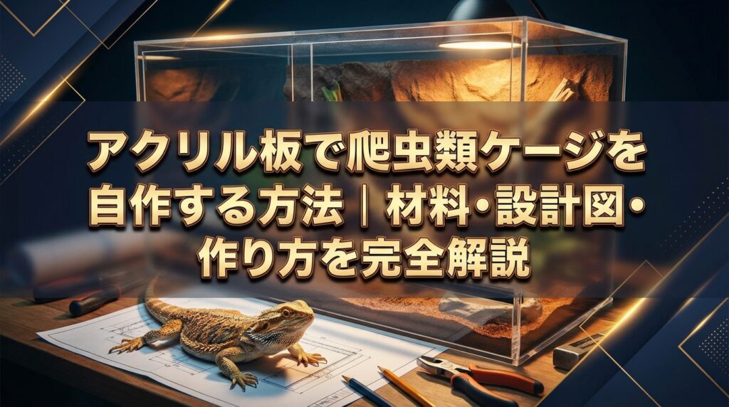 アクリル板で爬虫類ケージを自作する方法｜材料・設計図・作り方を完全解説