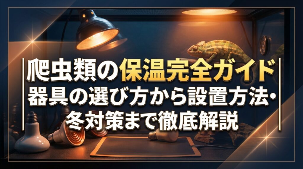 爬虫類の保温完全ガイド｜器具の選び方から設置方法・冬対策まで徹底解説