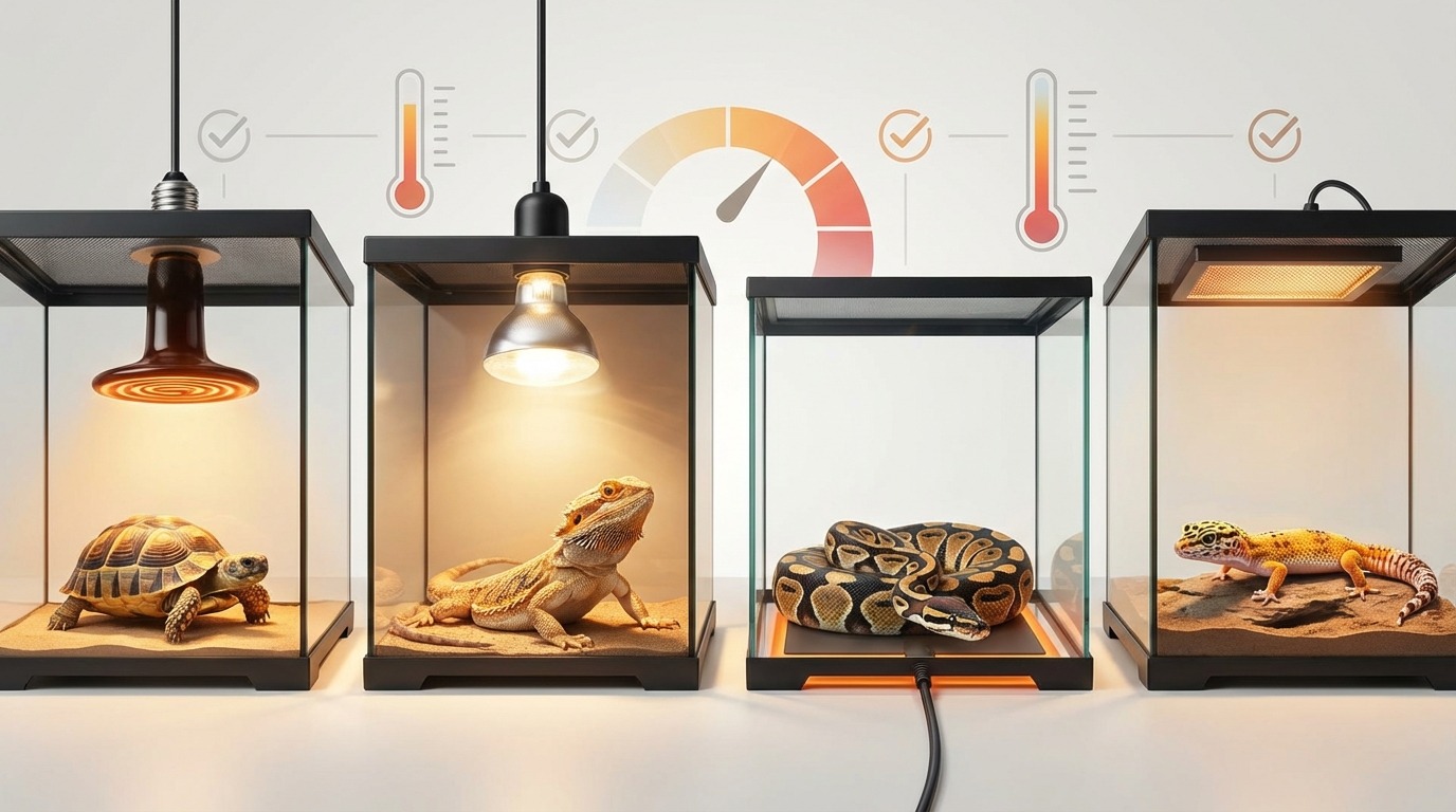 爬虫類の保温器具4種類｜特徴と選び方