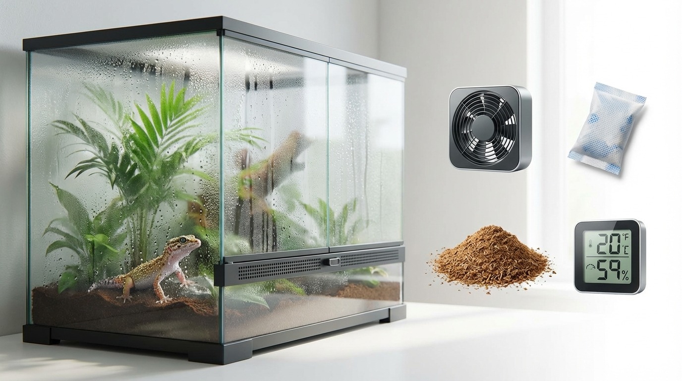 爬虫類の湿度が高すぎる！下げるための4つの対策