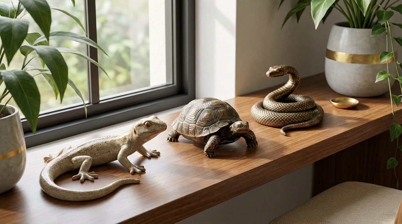 爬虫類の置物が人気の理由と種類別の意味・風水効果