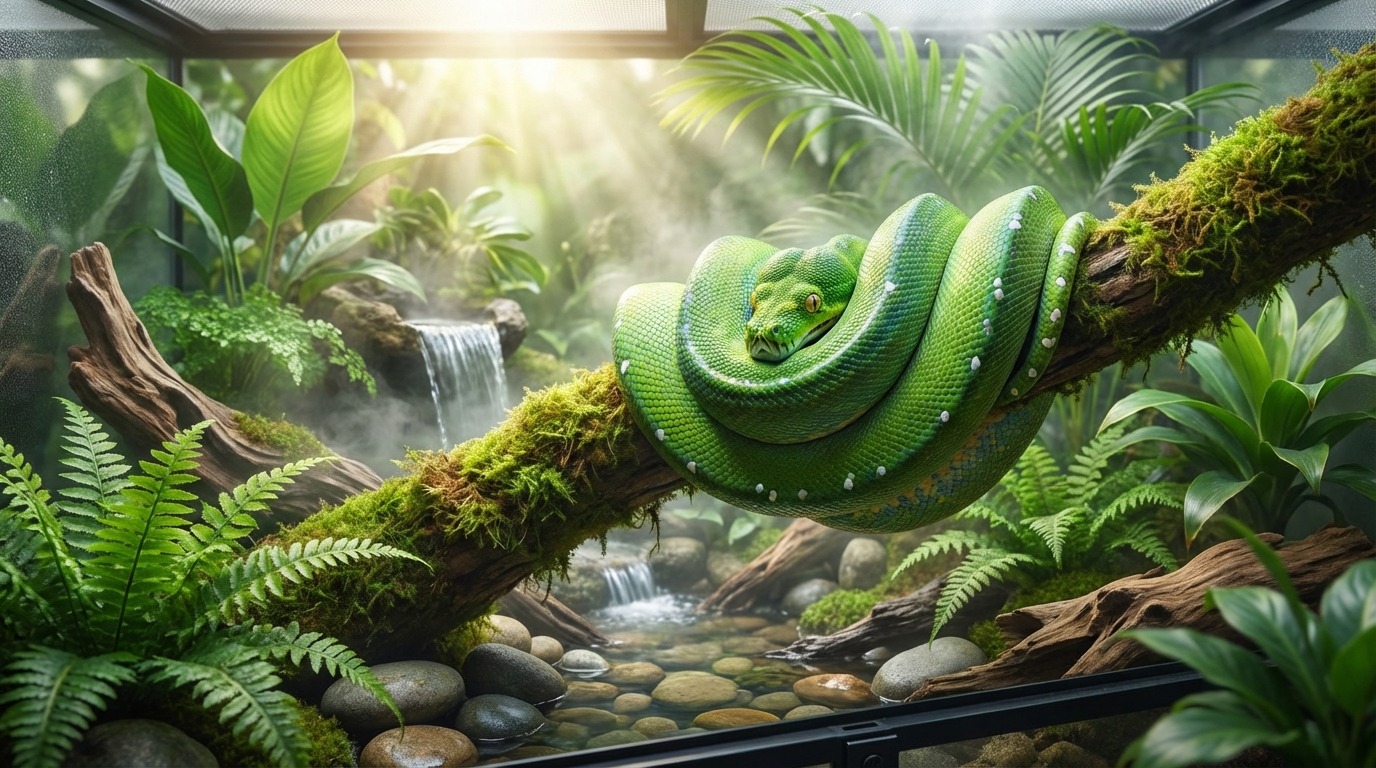 緑色の爬虫類を美しく保つ飼育のポイント