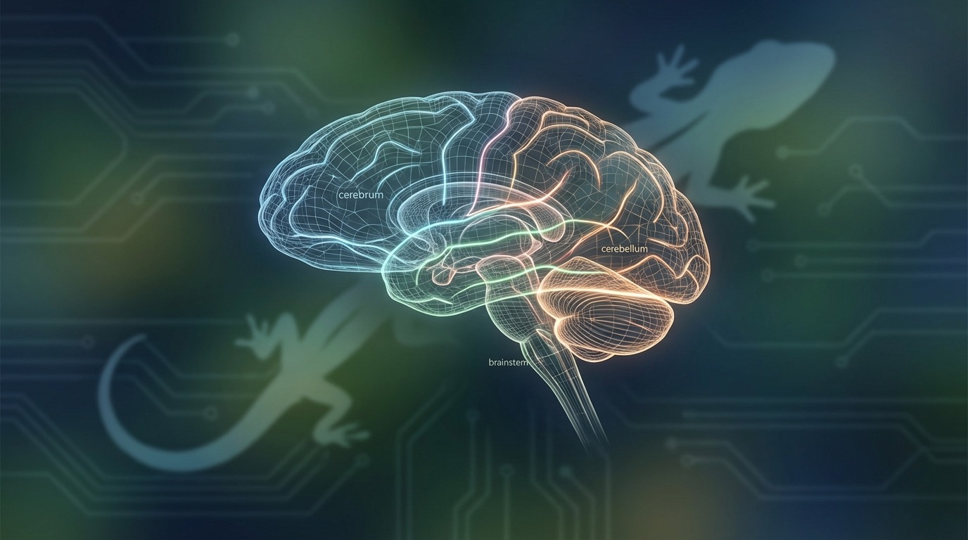 【図解】爬虫類の脳の構造図