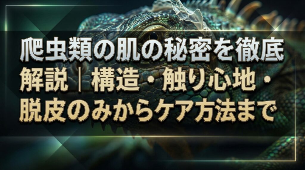 爬虫類の肌の秘密を徹底解説｜構造・触り心地・脱皮の仕組みからケア方法まで