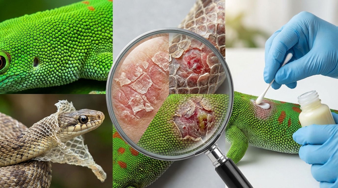 爬虫類の肌トラブル｜原因・症状・初期対応