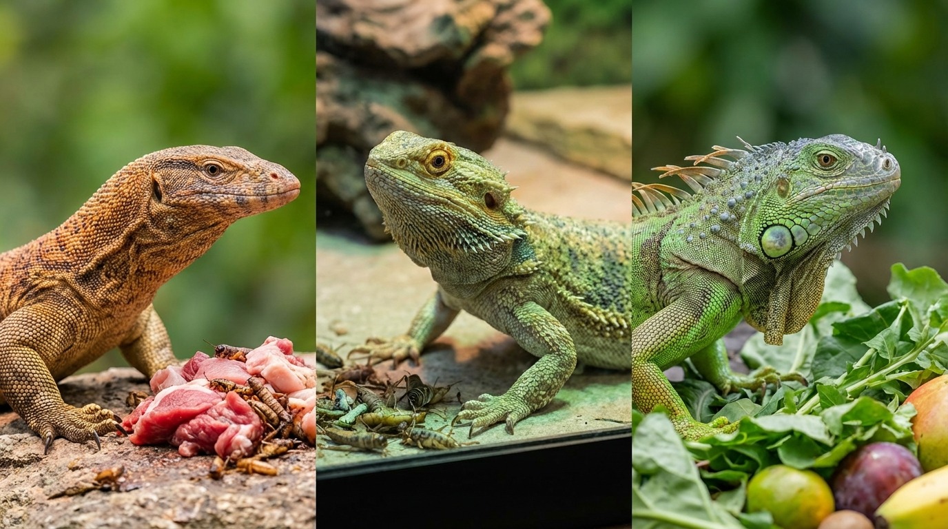 肉食・雑食・草食|爬虫類の食性タイプ別に肉の必要性を解説