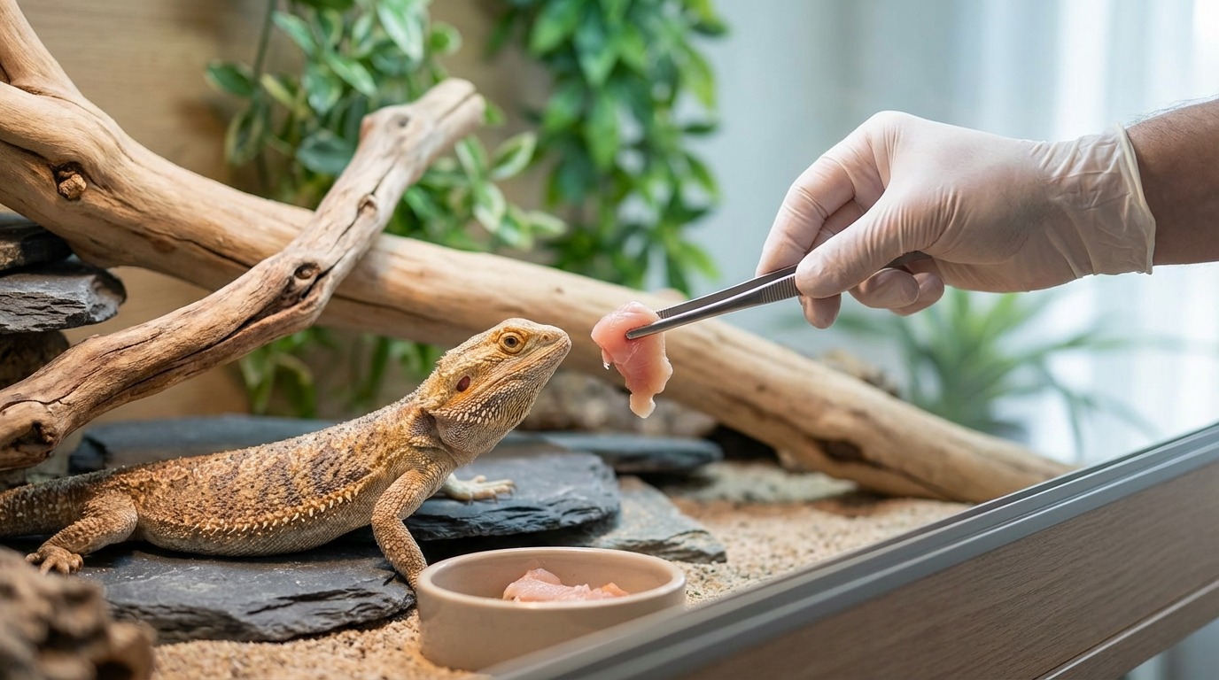 爬虫類への肉の与え方|選び方から給餌までの5ステップ