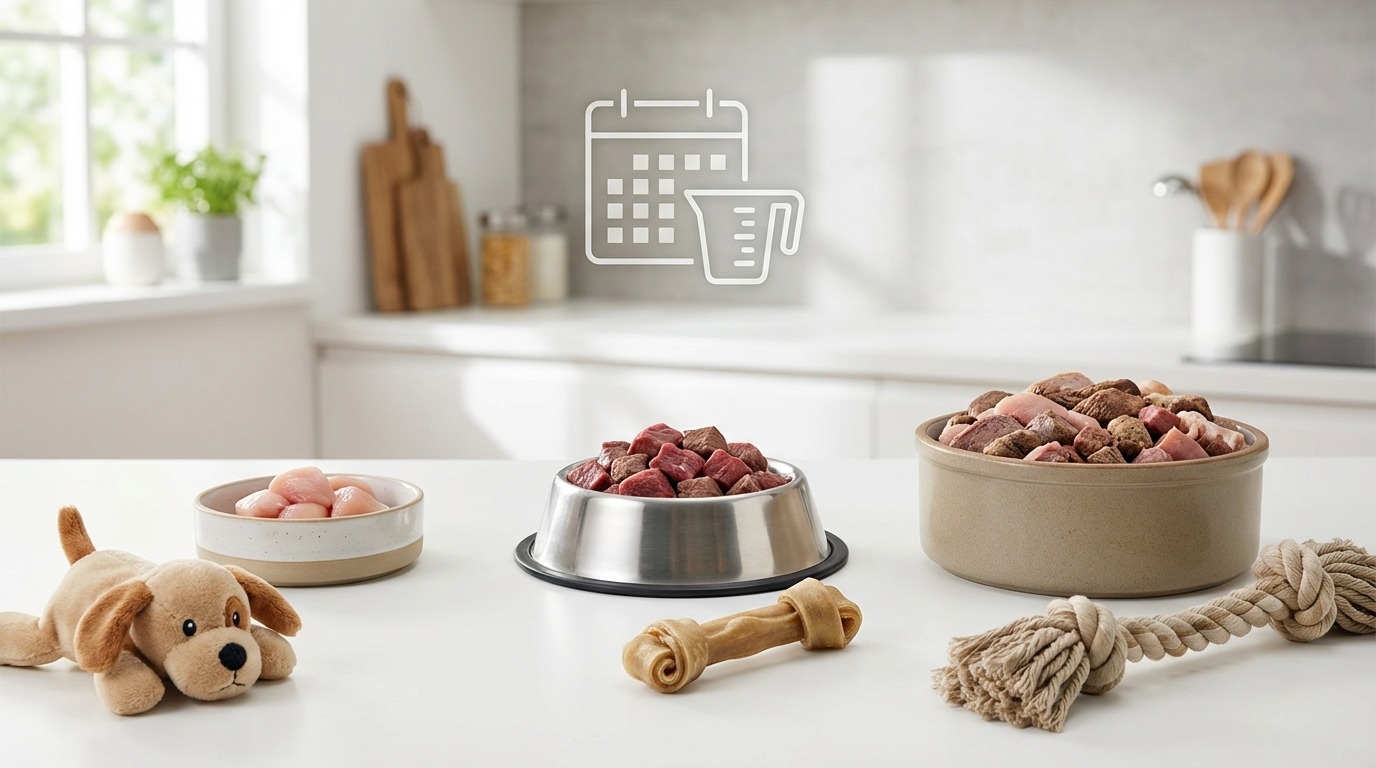 肉を与える頻度と量の目安|成長段階別の給餌スケジュール