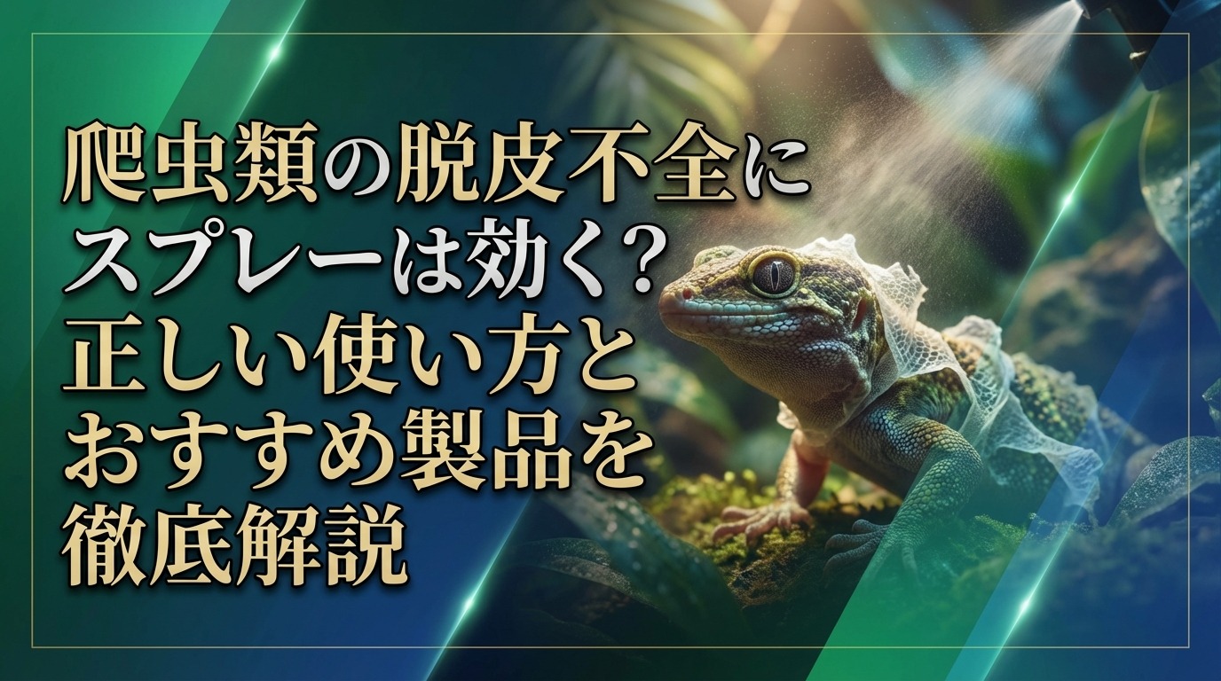 爬虫類の脱皮不全にスプレーは効く？正しい使い方とおすすめ製品を徹底解説