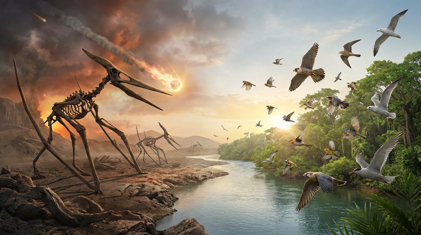 なぜ翼竜は絶滅し鳥類は生き残ったのか?