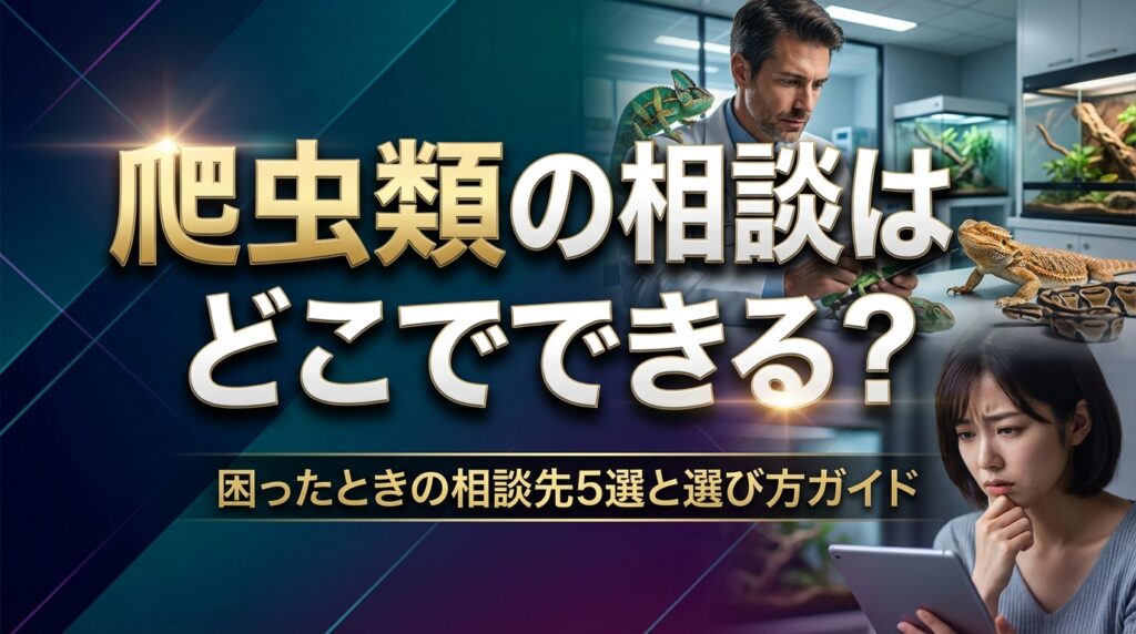 爬虫類の相談はどこでできる？困ったときの相談先5選と選び方ガイド