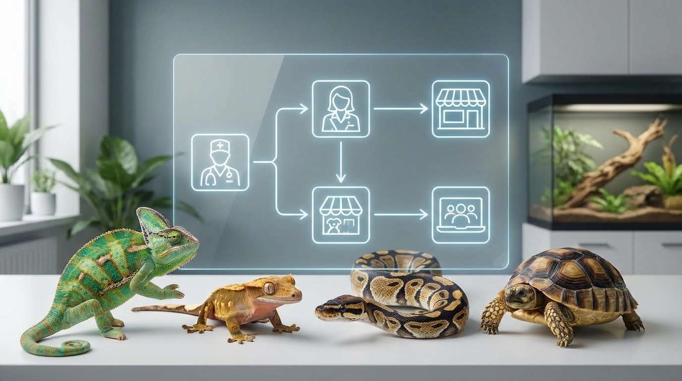 【悩み別】爬虫類の相談先はどこがベスト?選び方フローチャート